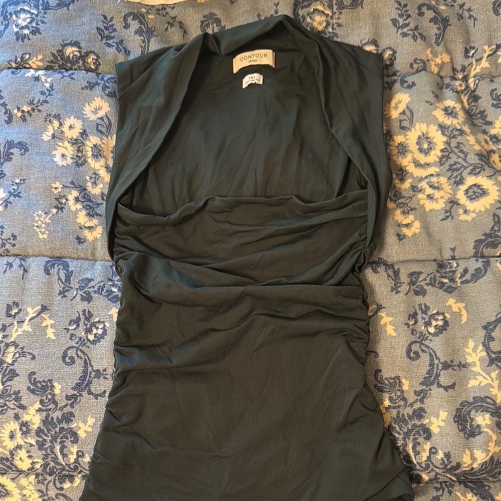 Aritzia Contour Forest Green Dress